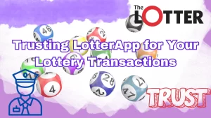 illustration text 'The Importance of Secure Lotter Payment: Trusting LotterApp for Your Lottery Transactions'