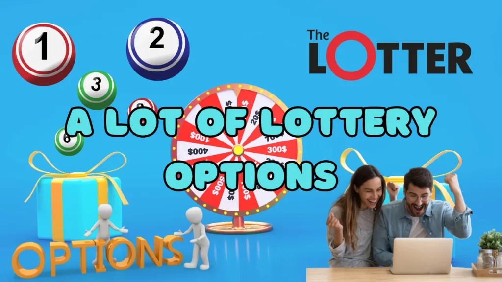 illustration text 'a lot of lottery options'