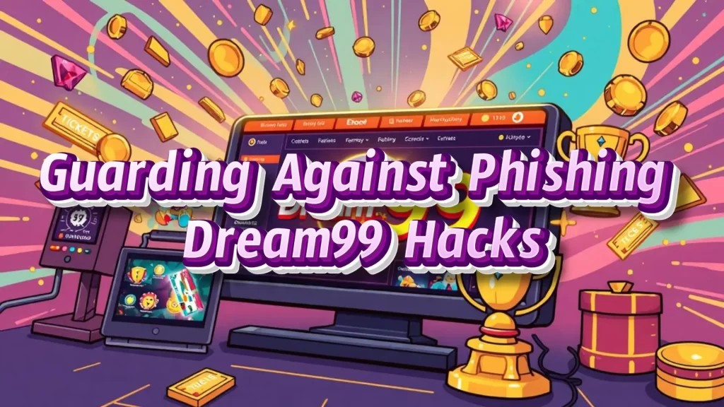 illustration text 'guarding against phishing dream99 hacks'