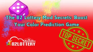 illustration text 'The 82 Lottery Mod Secrets: Boost Your Color Prediction Game'